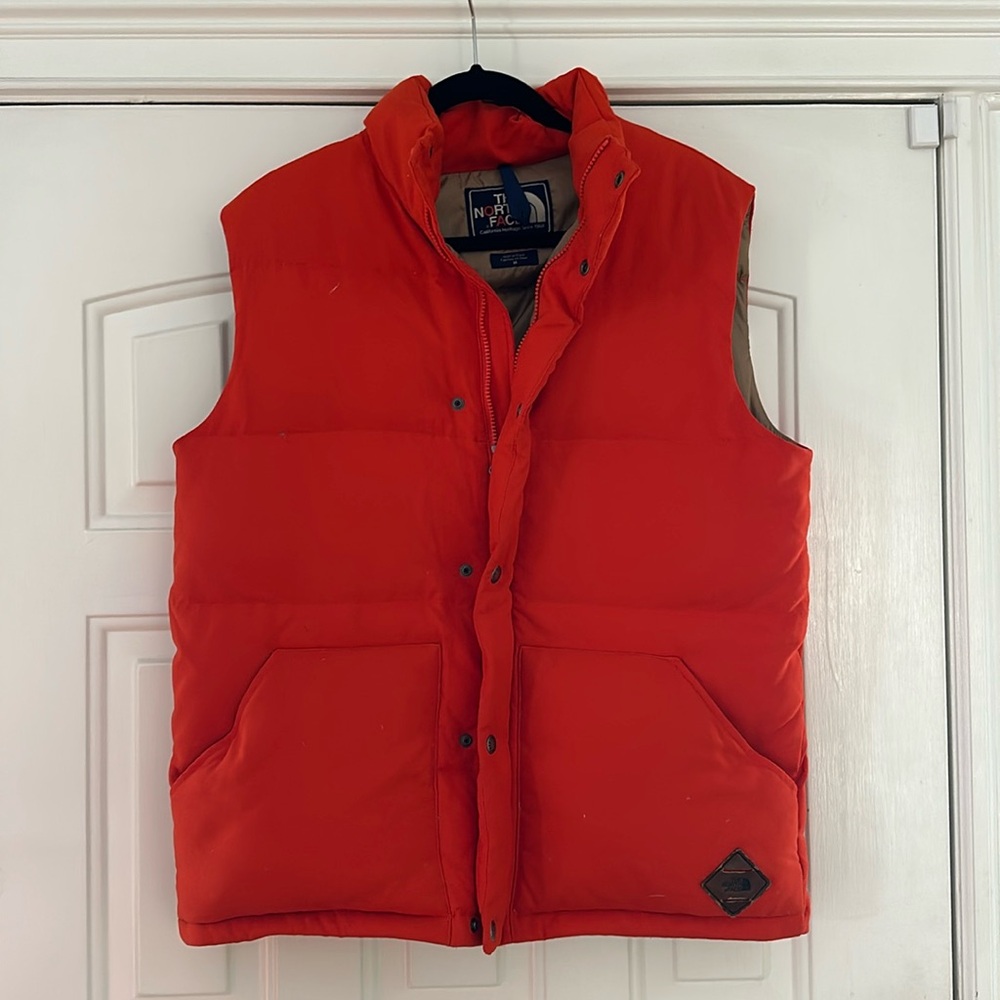 The North Face Orange down vest medium